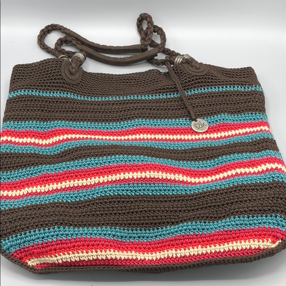 Sak Classic Large Tote Stripe Crochet BIN 23